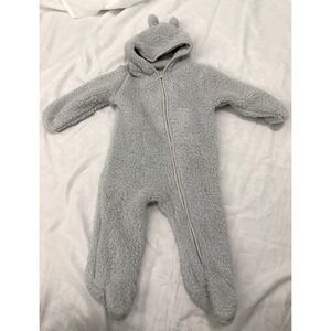 HB Romper Bear Gray 24 M ~ Soft Fleece